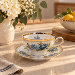 Elegancki zestaw śniadaniowy porcelanowy Collection Carat Decor