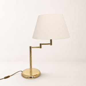 Lampa stołowa mosiądzowana w stylu Hollywood Regency