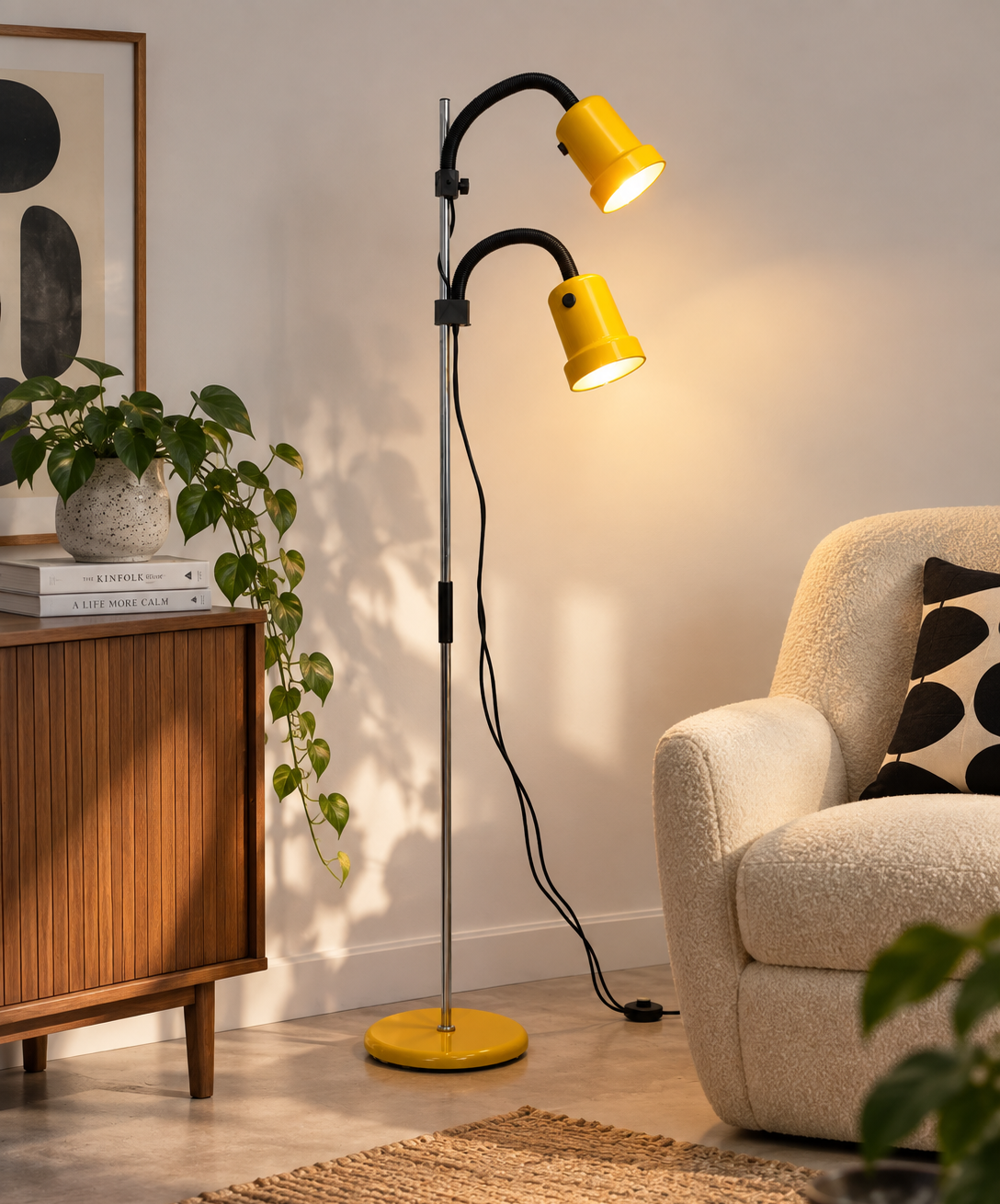 Lampa podłogowa Brilliant- Leuchten z lat 70/80-tych