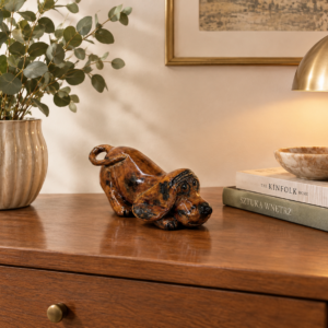 Urocza ceramiczna figurka pieska Vintage