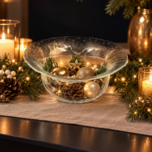 Vintage glass decorative bowl