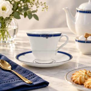 Zestaw śniadaniowy Filiżanka kolekcjonerska Anglia Wedgwood Kingsbridge