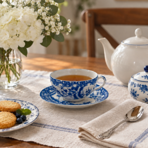 Zestaw śniadaniowy Filiżanka kolekcjonerska porcelanowa Japonia