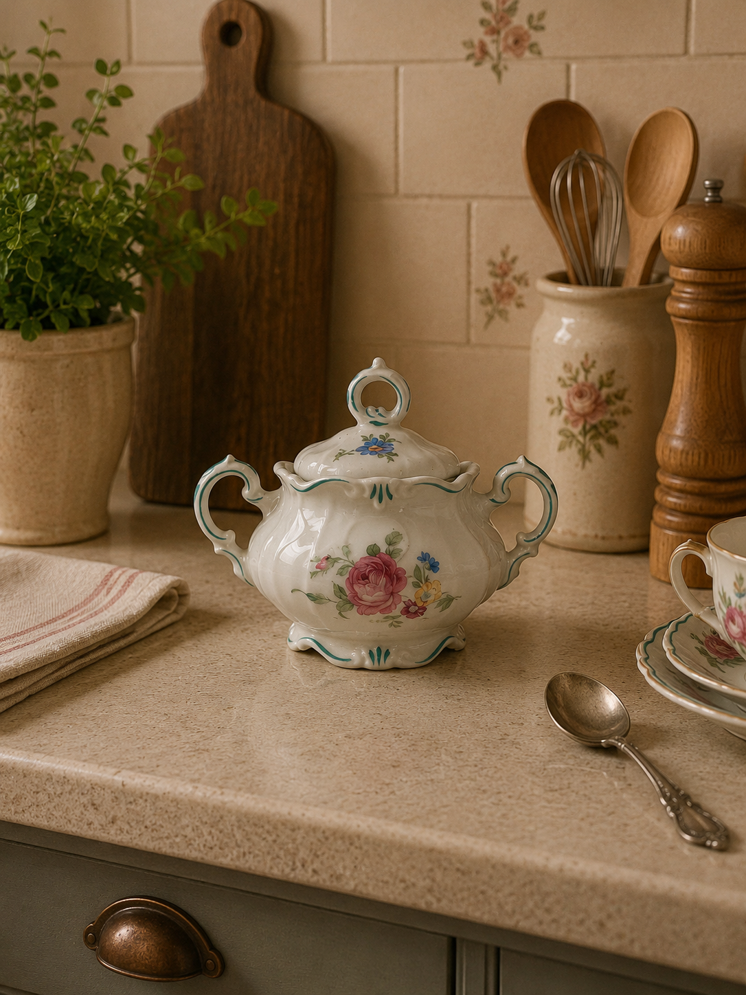 Cukiernica porcelanowa Alka Kunst Kronach Bavaria - obrazek 2