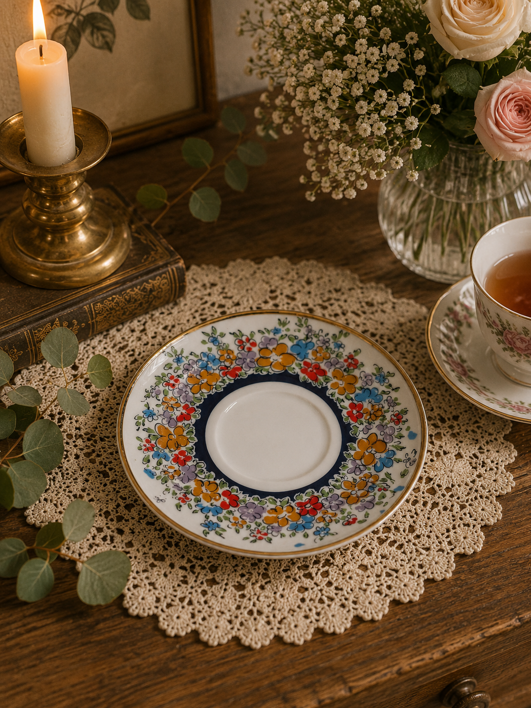 Spodek pod filiżankę porcelanowy Polska Karolina - Image 2