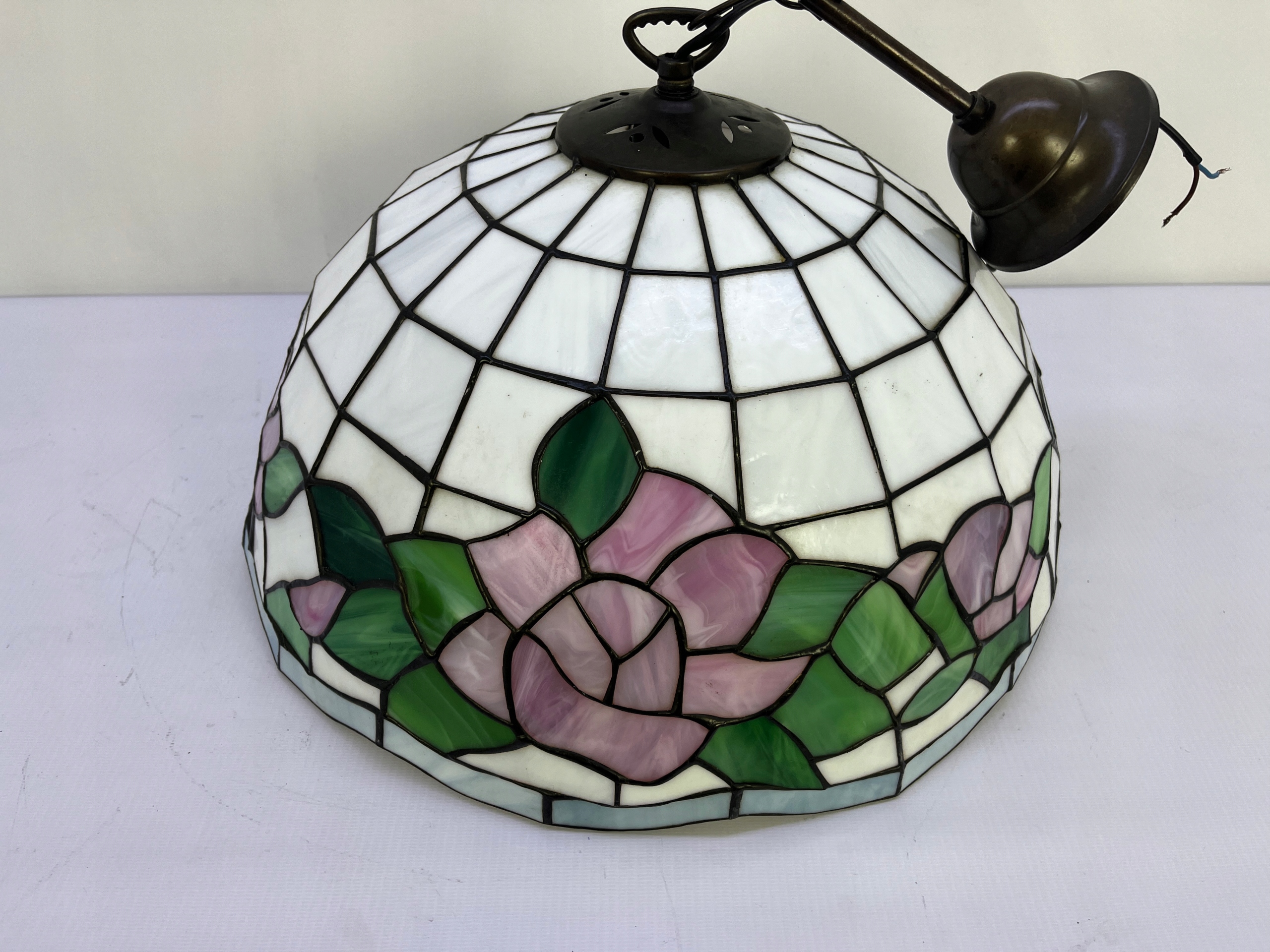 Zwis lampa Żyrandol stylowy Tiffany Delikatne peknięcia - obrazek 4