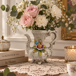 Zabytkowy wazon ceramiczny Włoski LCS Capodimonte