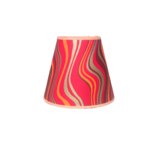 Striped lampshade for PVC bulb 22cm high