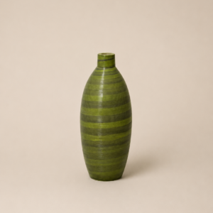 Ceramiczny dekoracyjny wazon zielony