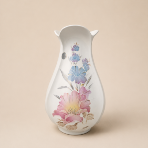 Włoski porcelanowy wazon Riales z motywem kwiatowym