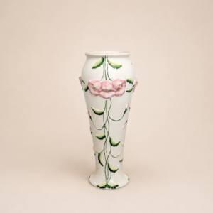 Ceramic vase with floral motif