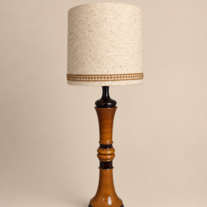 Large ceramic lamp in rustic 1960s/70s style
