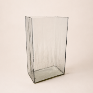 Antique glass vase, clear