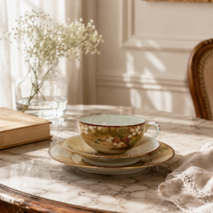 Zestaw śniadaniowy Filiżanka kolekcjonerska porcelanowa Japonia