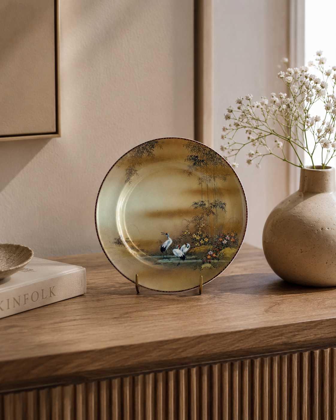 Talerz deserowy porcelanowy Japonia
