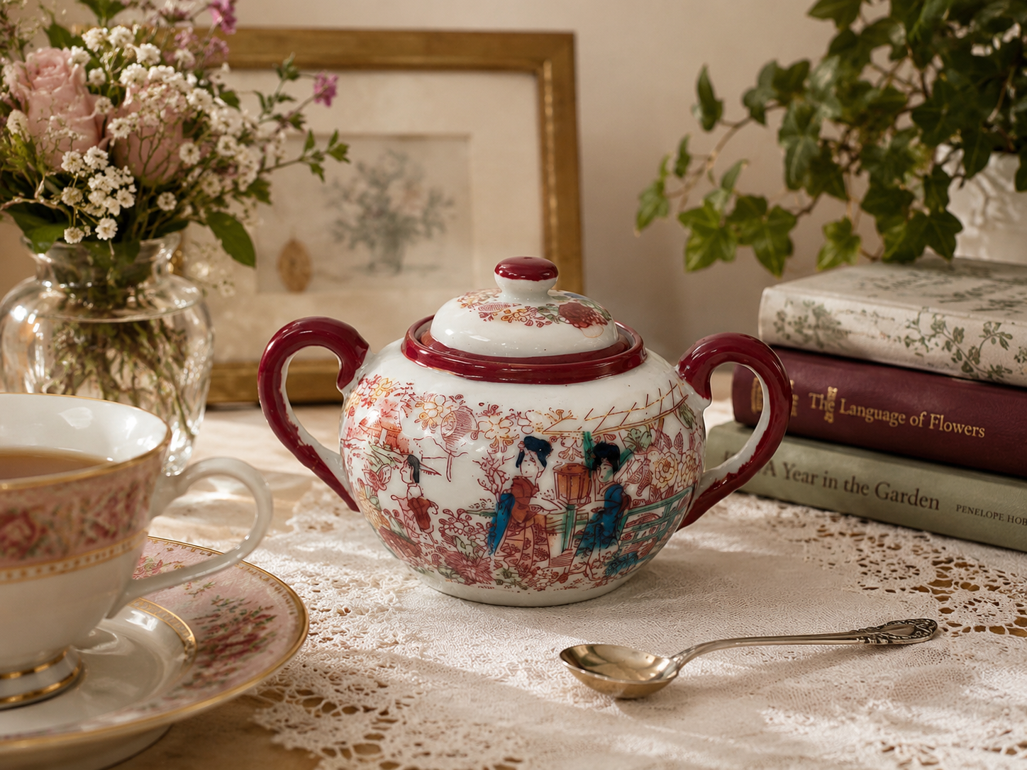 Cukiernica porcelanowa Japonia - obrazek 2