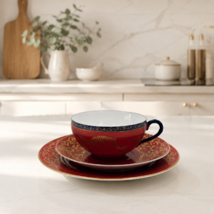Zestaw śniadaniowy Filiżanka kolekcjonerska porcelanowa Japonia