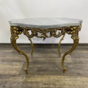 Marble coffee table in cast brass