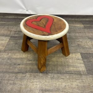 Chair, stool, stool in solid rosewood.