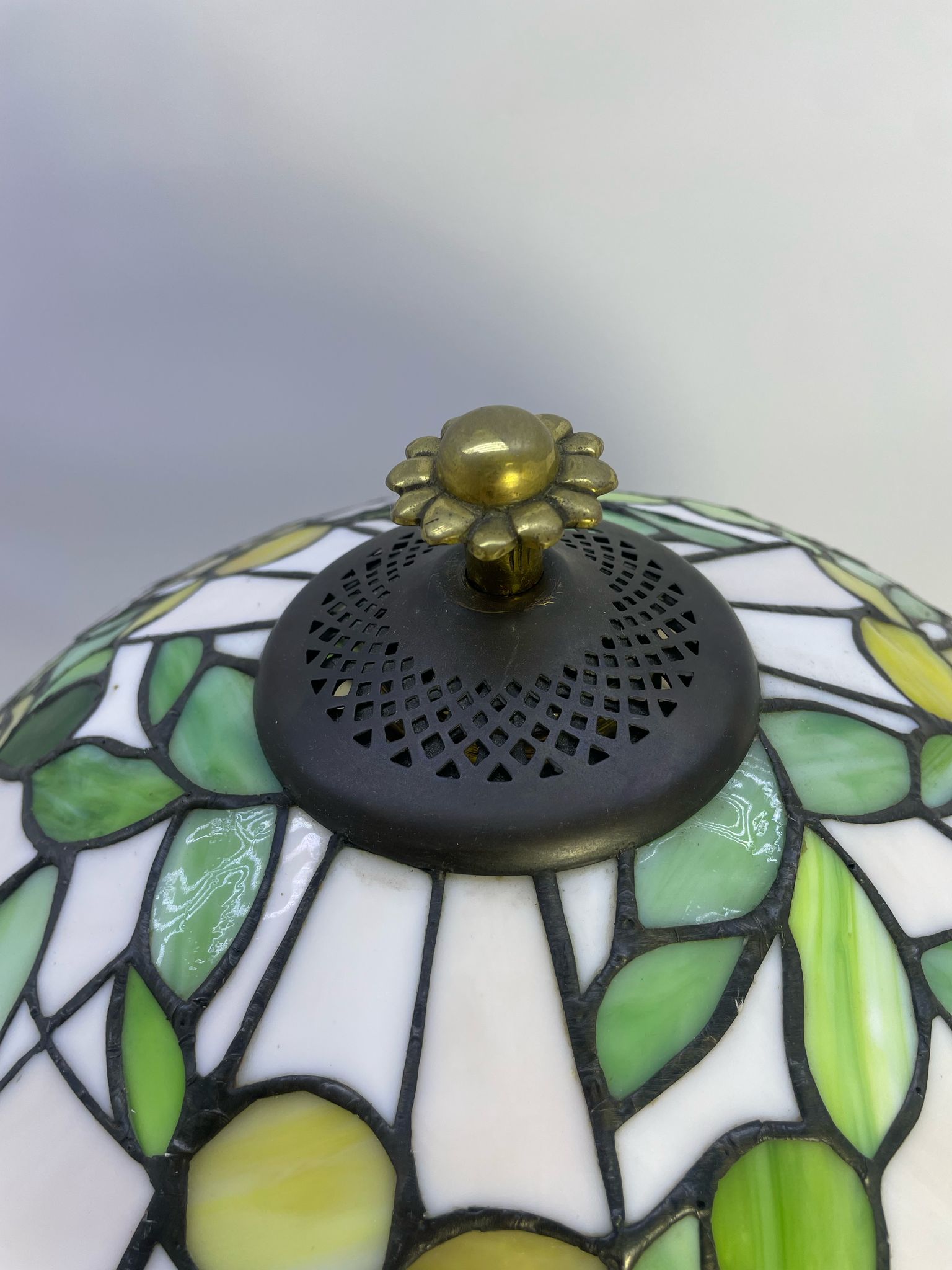 Lampa witrażowa mosiądz w stylu Tiffany - obrazek 10