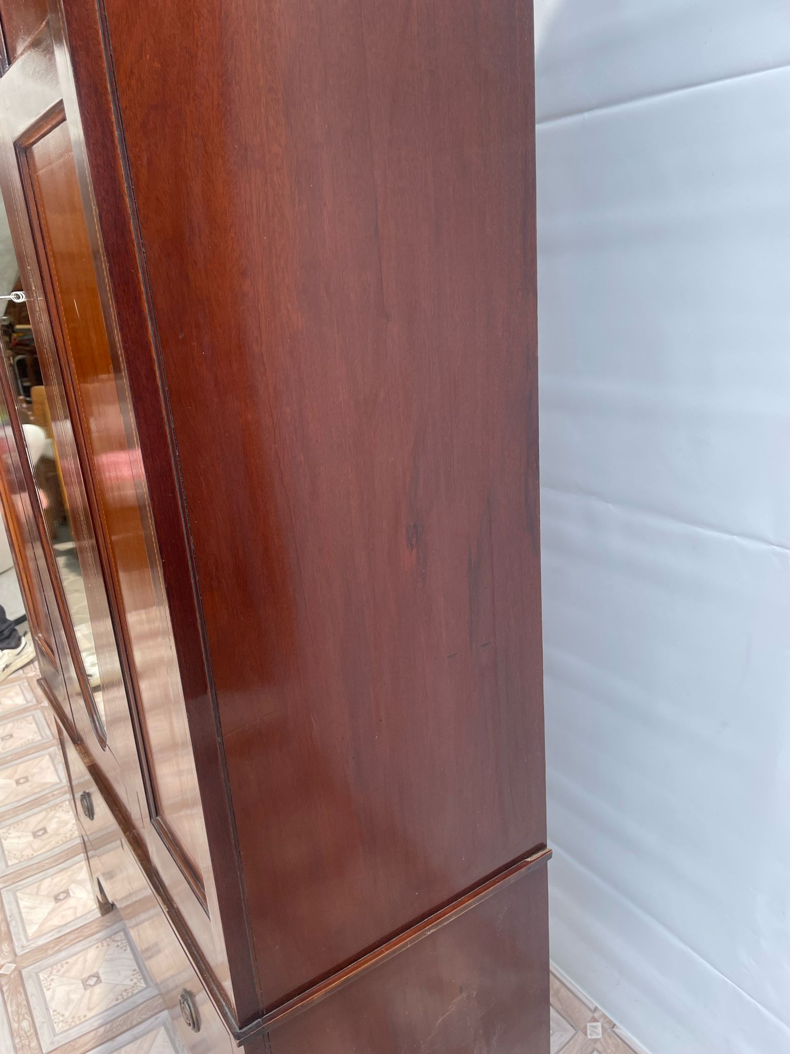 Szafa secesyjna z lustrem kryształowym z drewna palisandrowego - Image 17