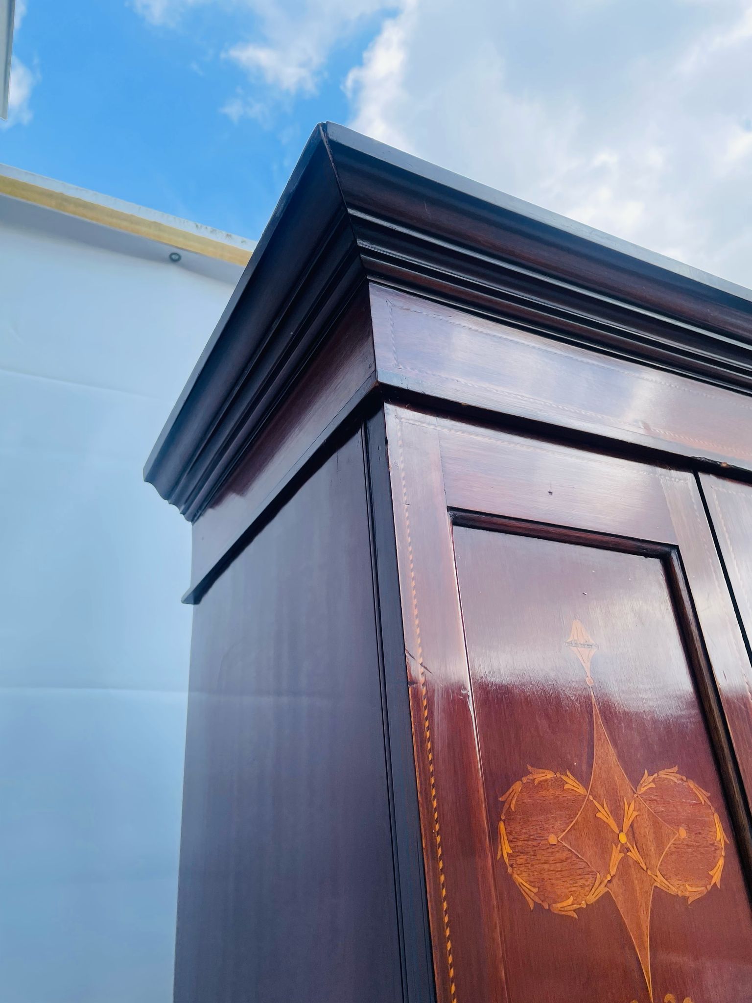 Szafa secesyjna z lustrem kryształowym z drewna palisandrowego - Image 16