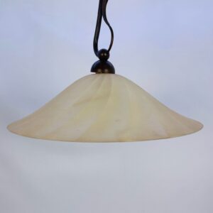 Overhang lamp Glass chandelier beige wavy