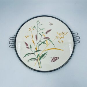 Tray, porcelain platter with grass motif