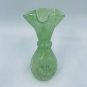 Art glass green vase