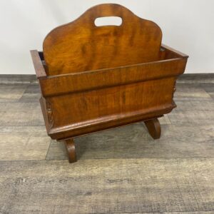 Newspaper cabinet with walnut veneer