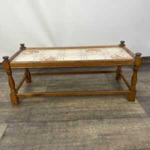 Table, oak assistant with tiles