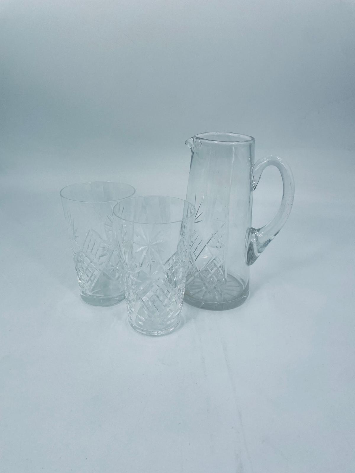 Zestaw kryształowy z PRL-u