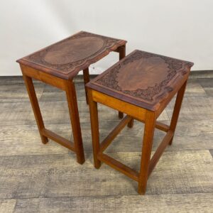 Tables, rosewood stools carved Pakistan