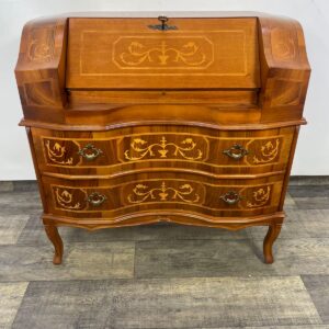 Bookcase, Folkstyle desk with inlay
