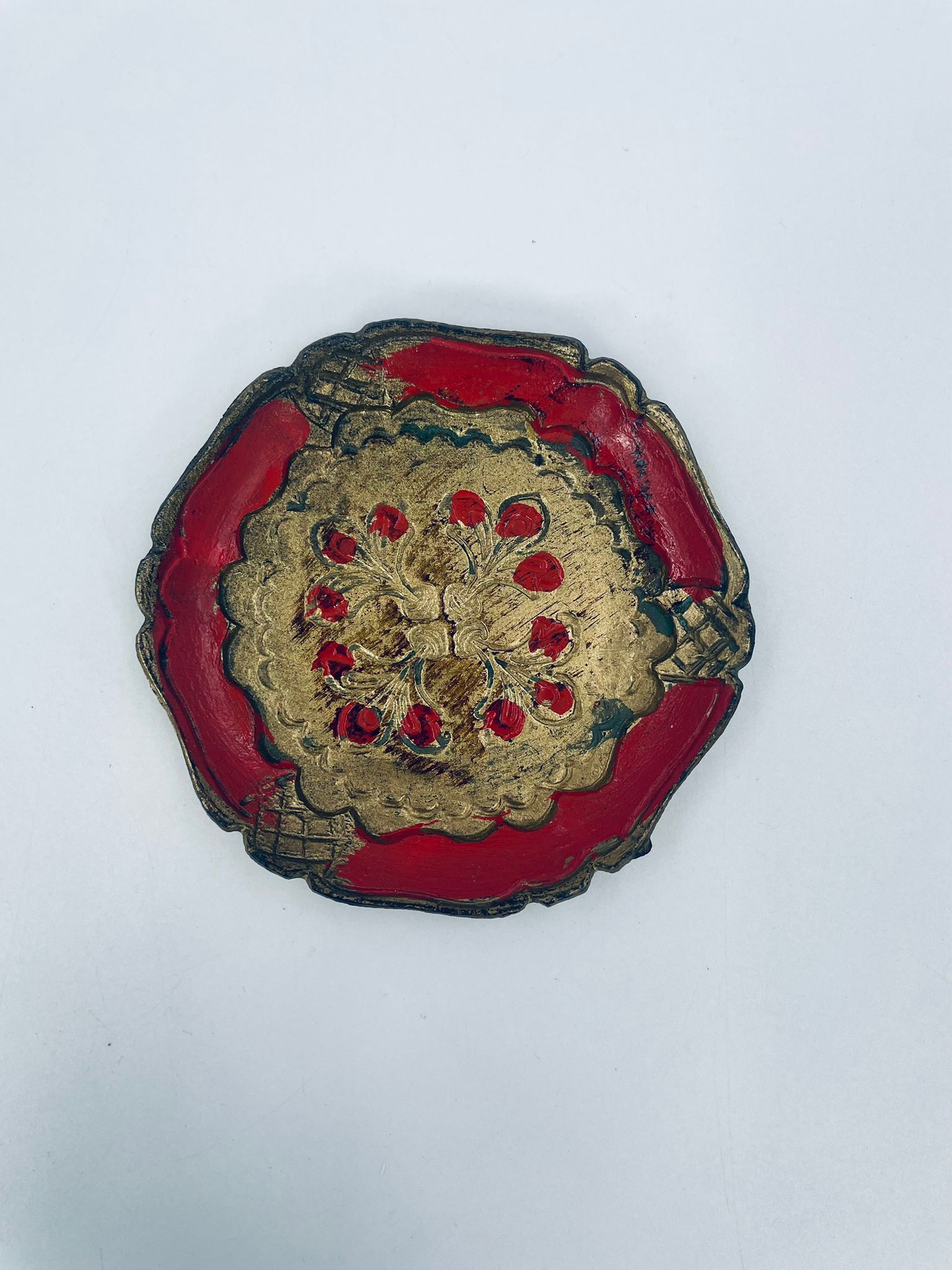 Taca włoska w stylu vintage, lite drewno. - Image 3