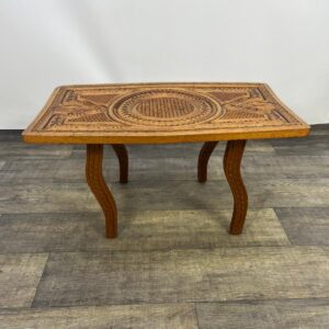 Coffee table Pakistan carved 1960s