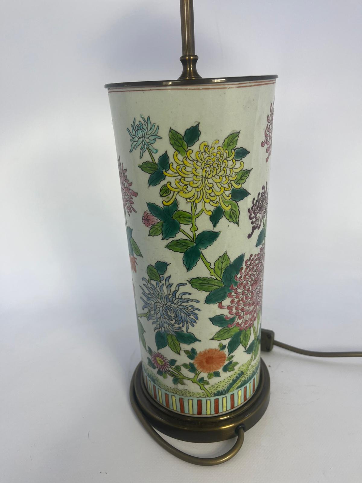 Lampa stołowa porcelanowa z mosiądzem w stylu chińskim, japońskim - obrazek 13