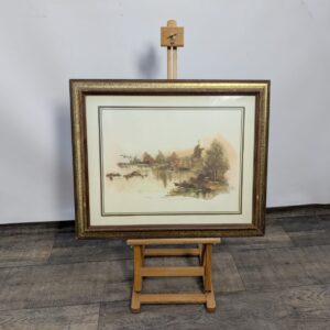 Painting of a painted landscape in a wooden frame MASSA