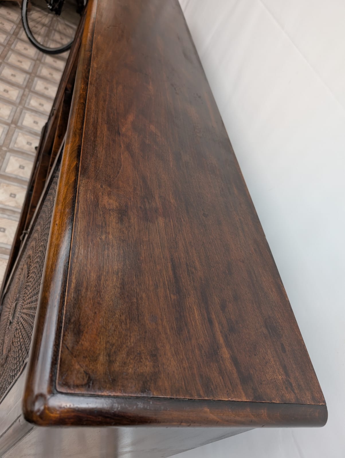 Kredens zabytkowy w stylu Chippendale z rafią - Image 18