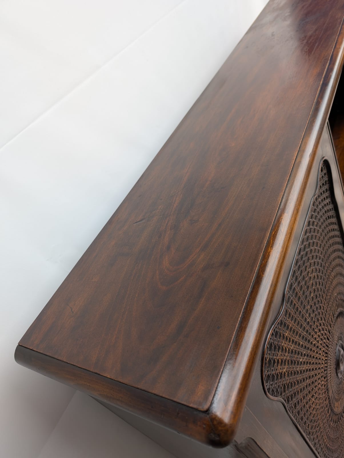 Kredens zabytkowy w stylu Chippendale z rafią - Image 20