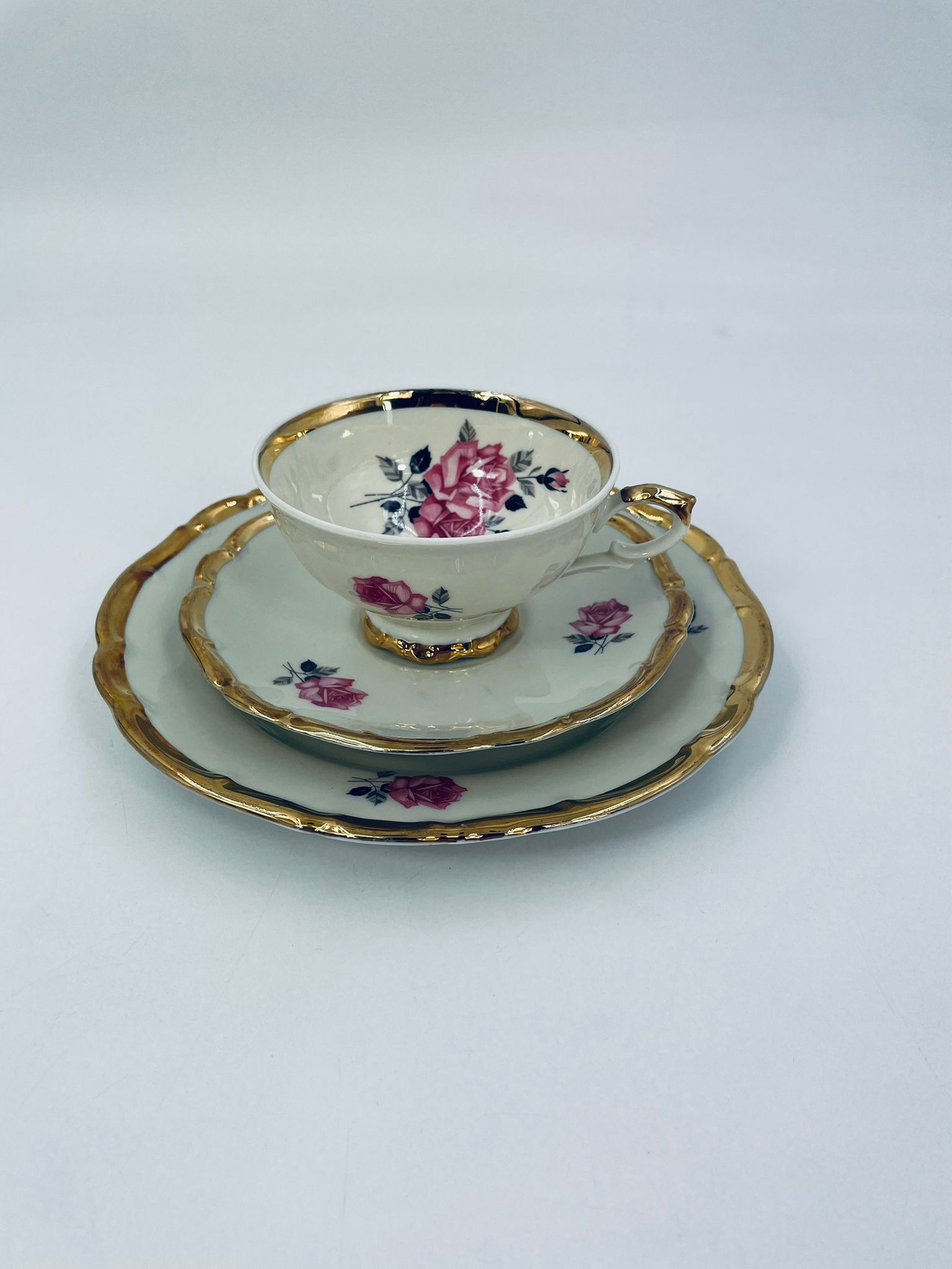 Zestaw śniadaniowy trio wytwórni Bareuther Waldsassen Bavaria