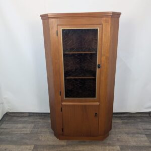 1970's Denmark corner display cabinet in teak