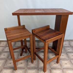 Bar furniture set in exotic teak wood