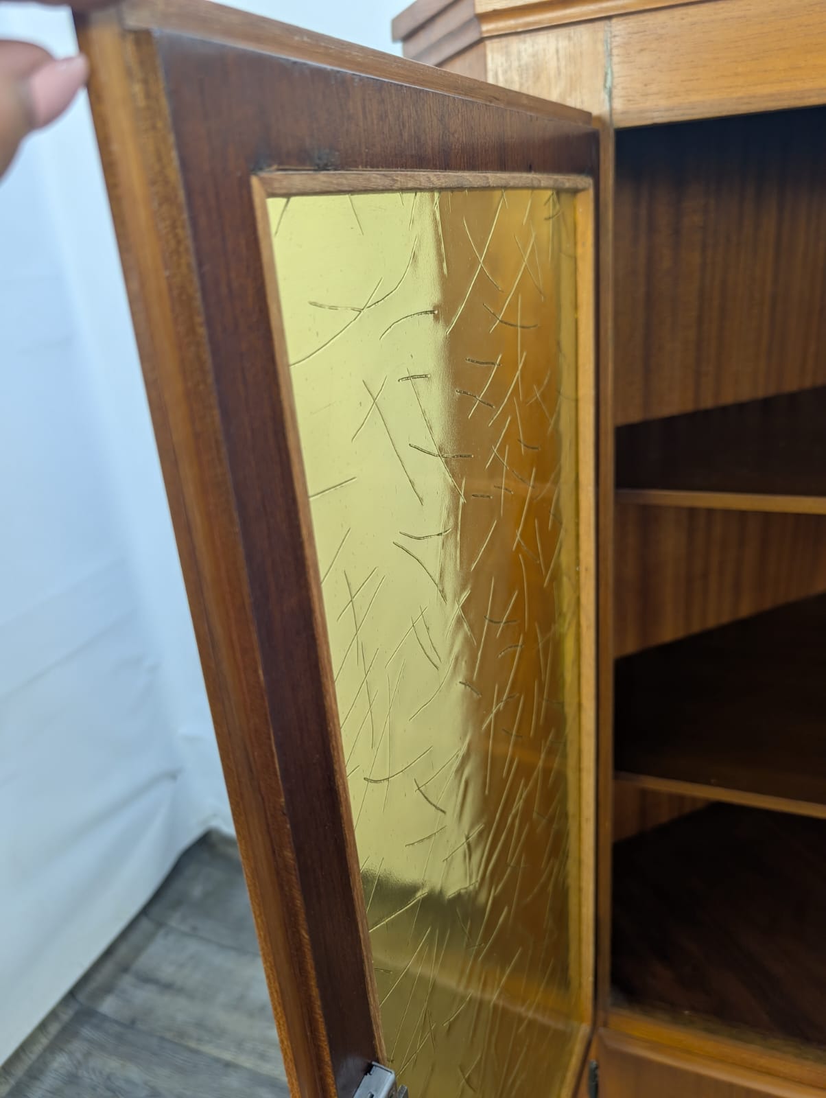 Witryna Narożna Dania z drewna tekowego z lat 70-tych - obrazek 9