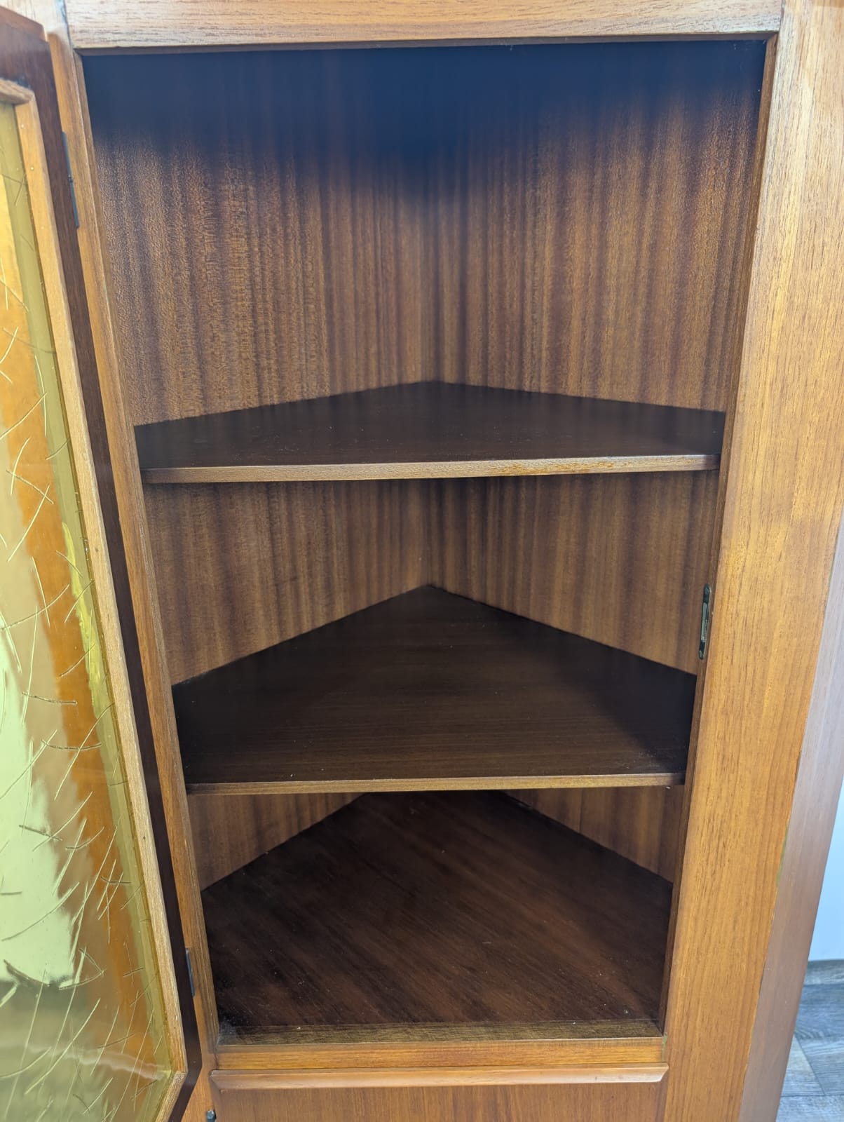 Witryna Narożna Dania z drewna tekowego z lat 70-tych - obrazek 10