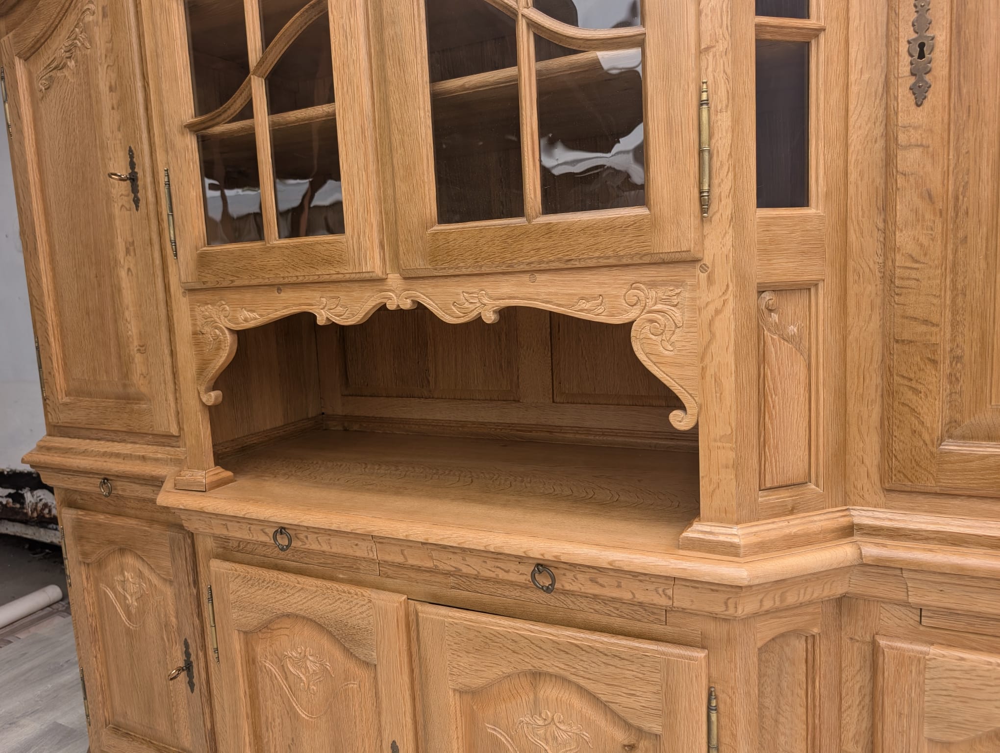 Stylowa witryna, kredens z litego drewna dębowego - Image 3