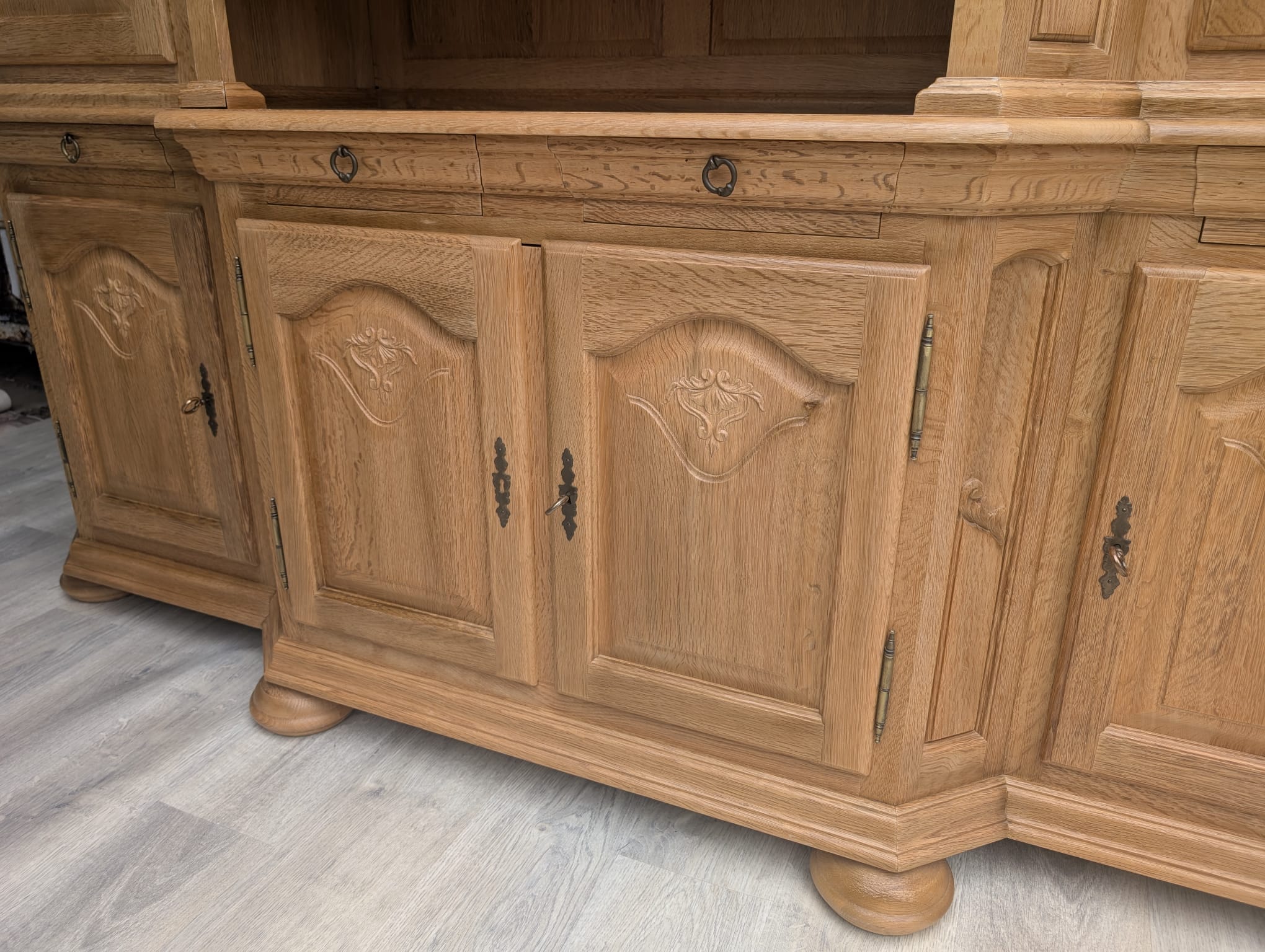 Stylowa witryna, kredens z litego drewna dębowego - Image 4