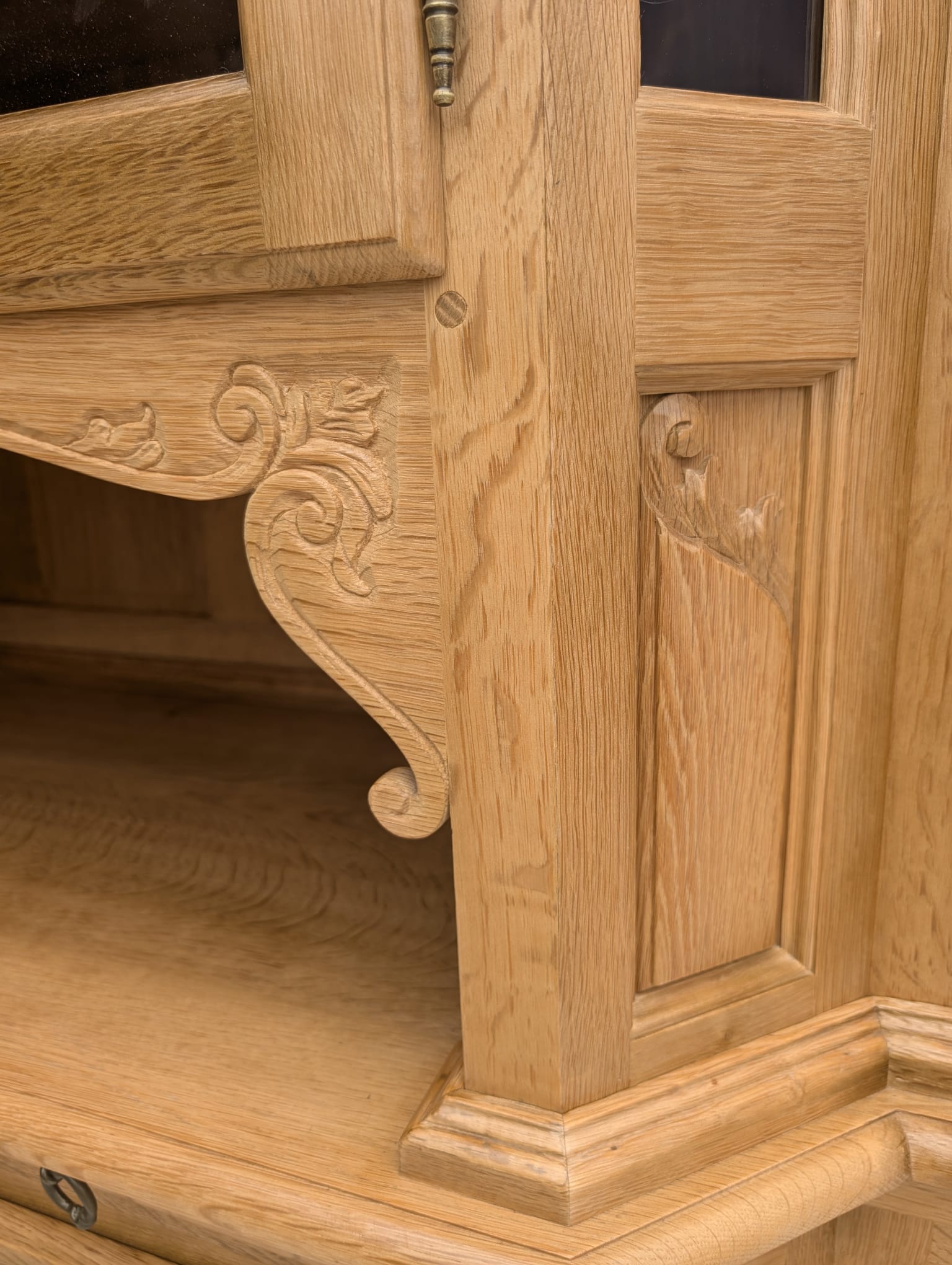 Stylowa witryna, kredens z litego drewna dębowego - Image 11