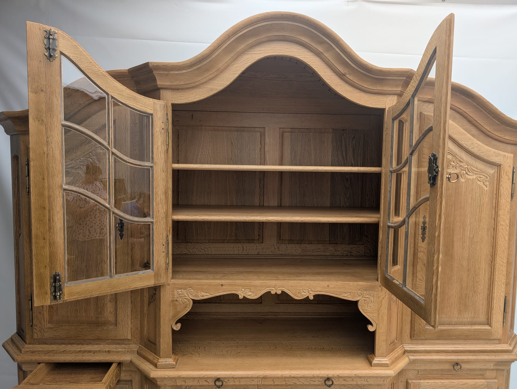 Stylowa witryna, kredens z litego drewna dębowego - Image 14