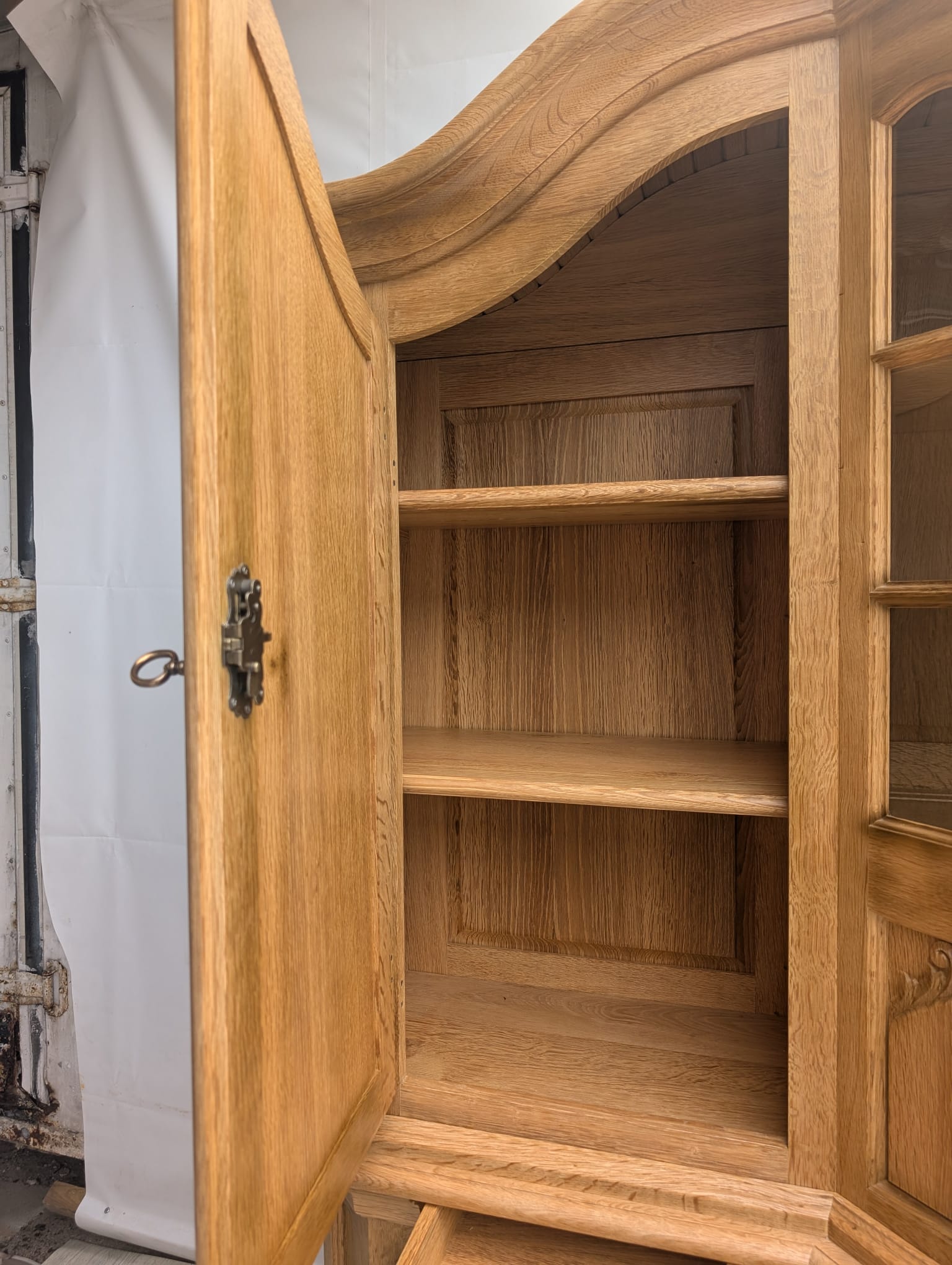 Stylowa witryna, kredens z litego drewna dębowego - Image 16